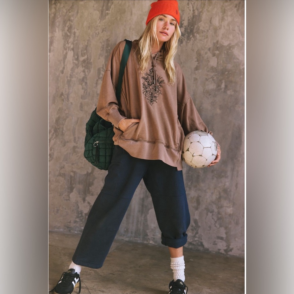 Free People🐿️Sprint To The Finish Floral Hoodie New with Tags💎